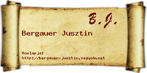 Bergauer Jusztin névjegykártya